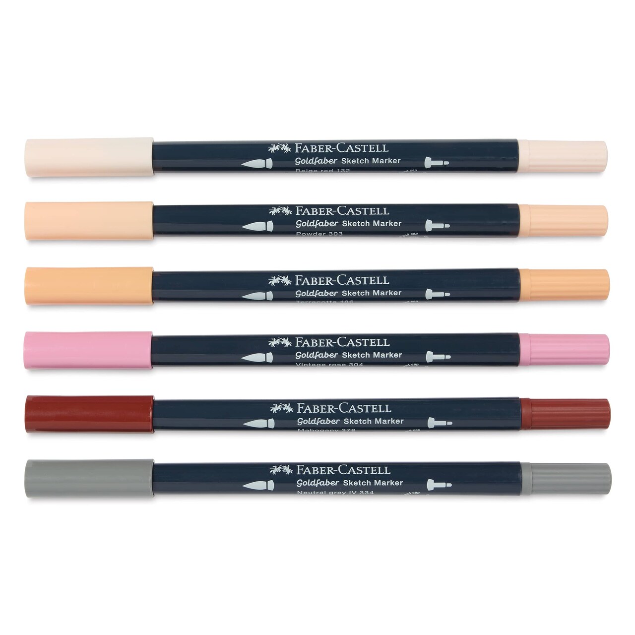 Faber-Castell Goldfaber Sketch Dual-Tip Markers - Set of 6, Portrait